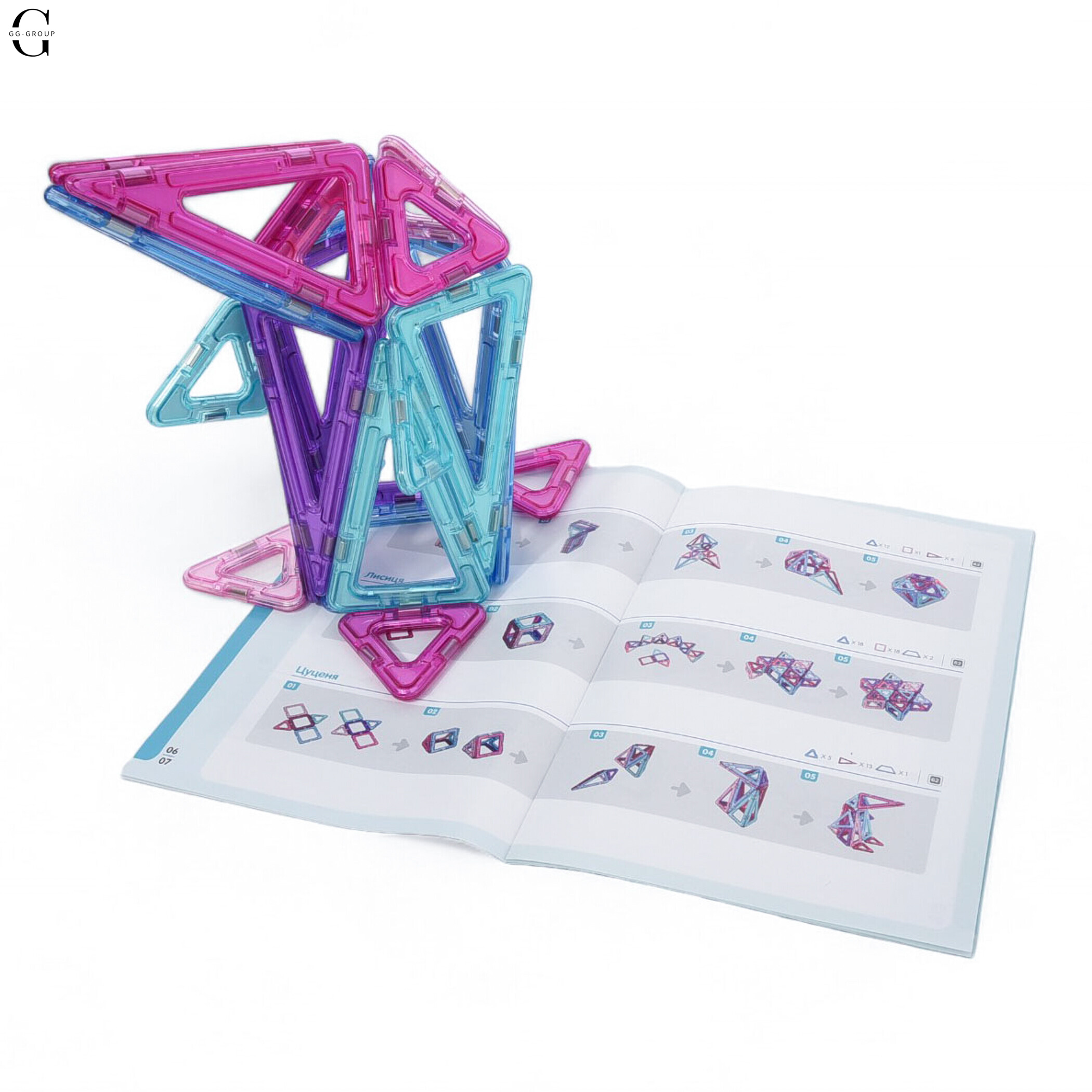 Конструктор LT8003 магнитный, Мельница, кораблик, 62 детали Magnit/Magical/LIMO TOY